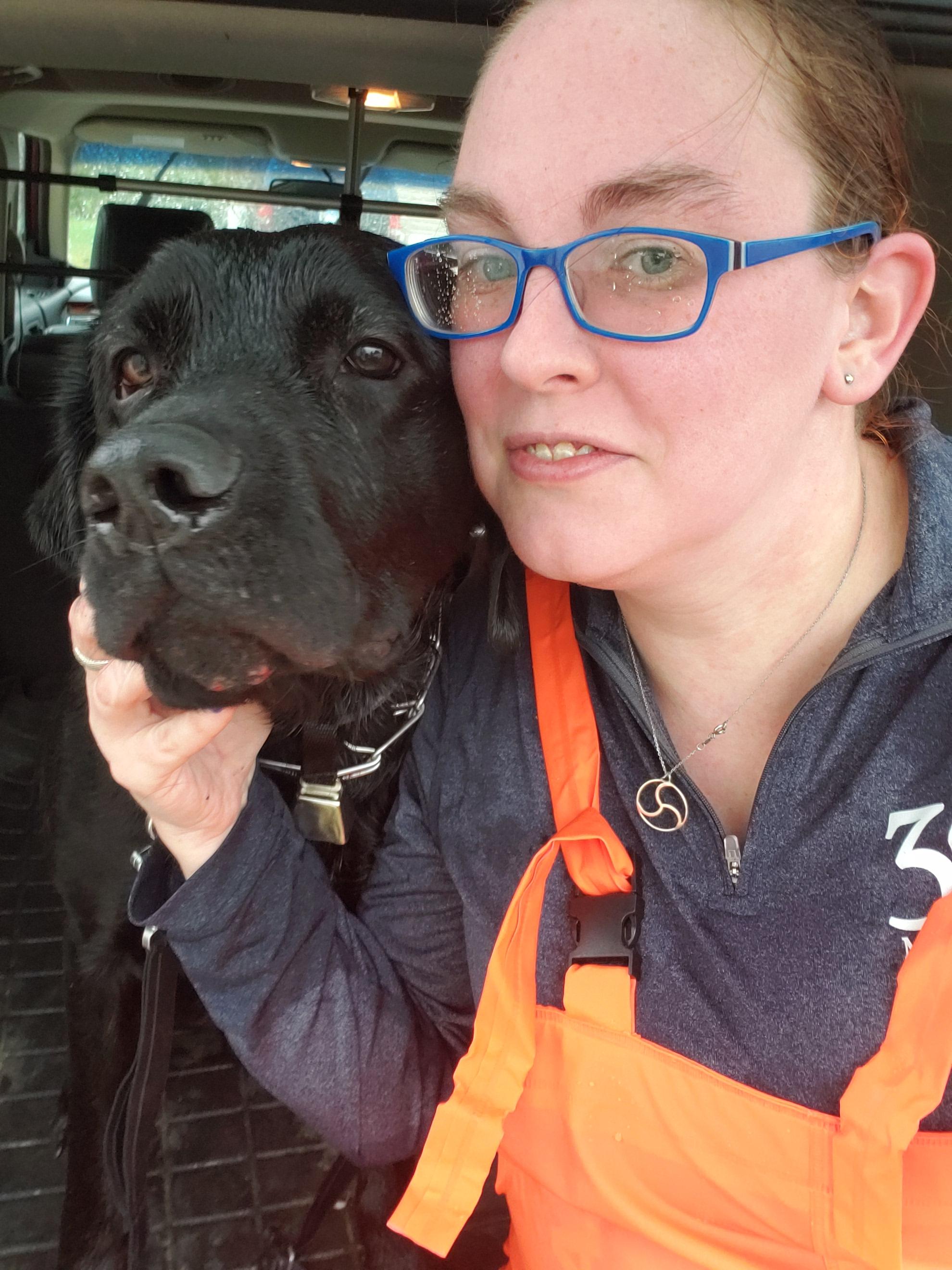 Kari and Ganon after a particularly challenging and wet SAR training session